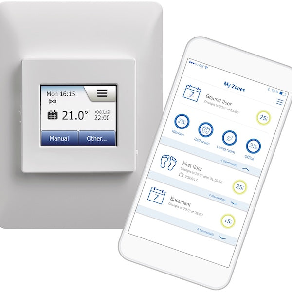 Thermotouch White Wi-Fi Touchscreen Thermostat 16A Max Load