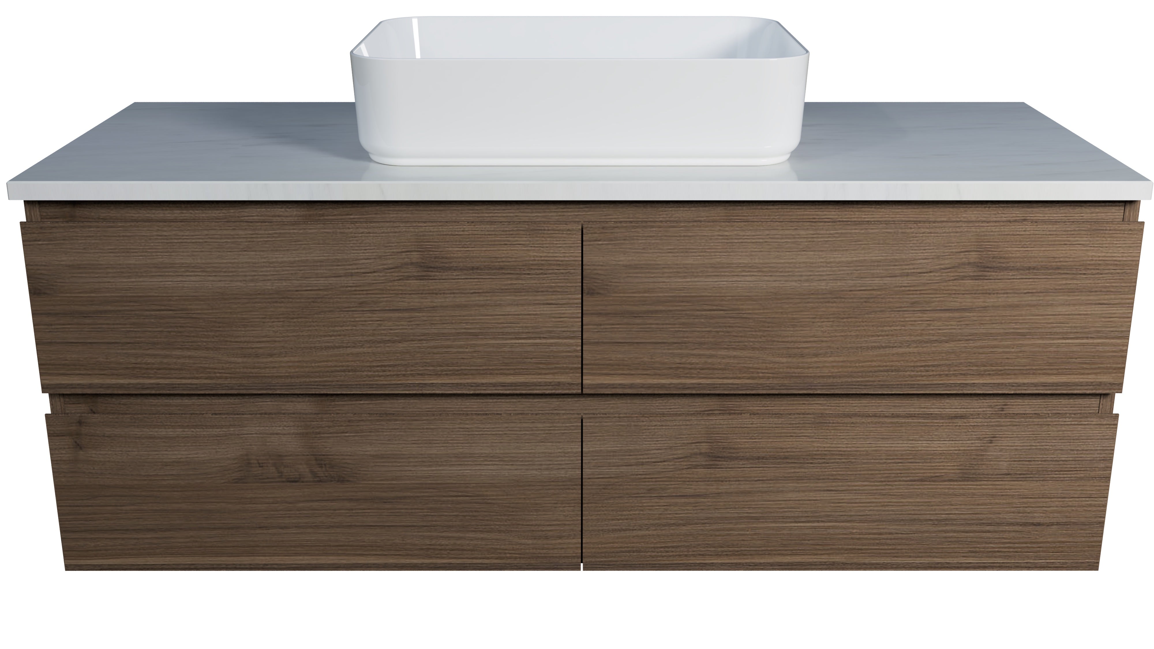 Ashton Vanity 1200mm Centre Above Counter Basin SilkSurface Top Wall hung