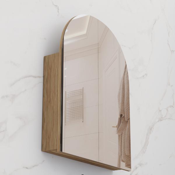FABF Arka 800mm Shaving Cabinet, Woodgrain Laminate