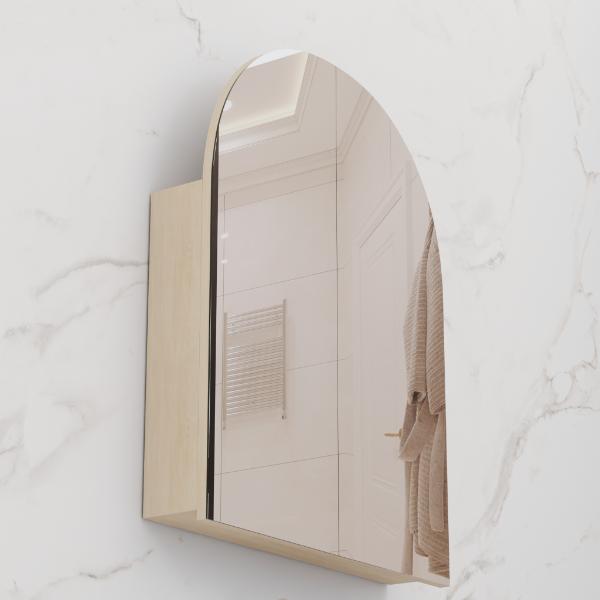 FABF Arka 800mm Shaving Cabinet, Woodgrain Laminate