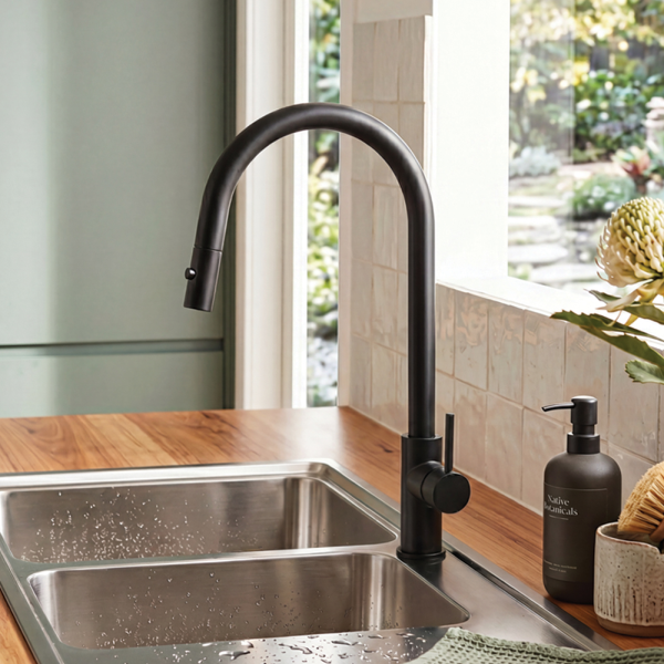 Artline Cold Start Vegie Spray Pull Out Mixer, Matte Black