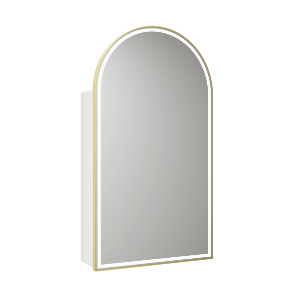 Aulic Canterbury LED Shaving Cabinet - Matte White, Multiple Options