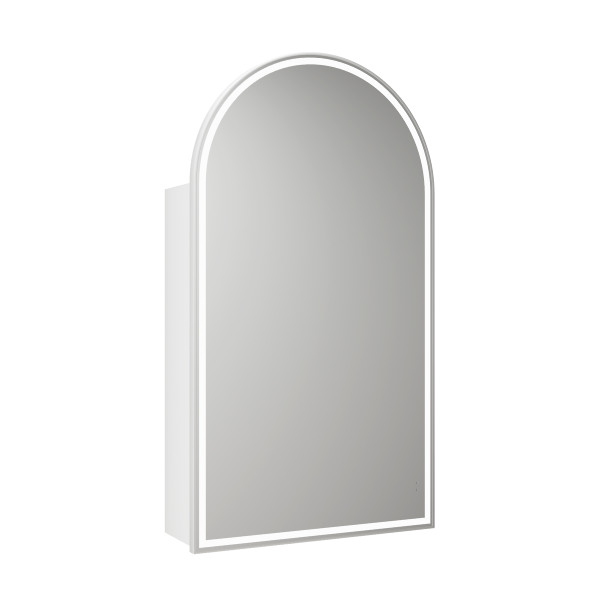 Aulic Canterbury LED Shaving Cabinet - Matte White, Multiple Options