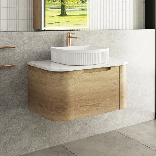 Aulic Carita 750mm Vanity Unit with Flat Stone Top (various options)