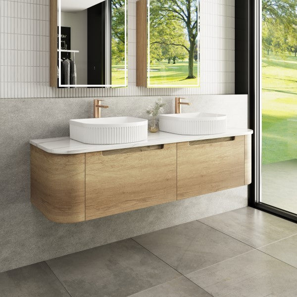 Aulic Carita 1500mm Vanity Unit with Flat Stone Top (various options)
