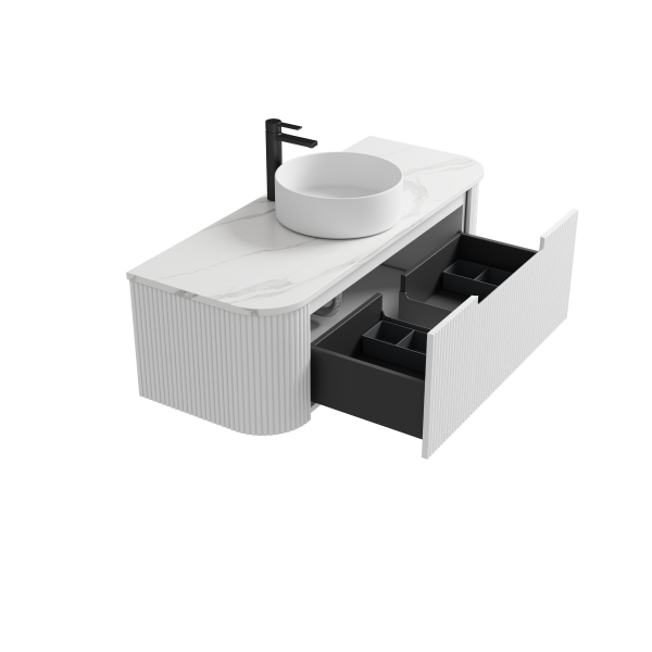 Aulic Savio 1200mm Vanity Unit with Flat Stone Top (various options)