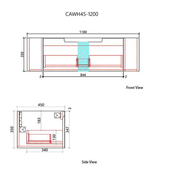 Aulic Savio 1200mm Vanity Unit with Flat Stone Top (various options)