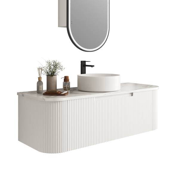 Aulic Savio 1200mm Vanity Unit with Flat Stone Top (various options)