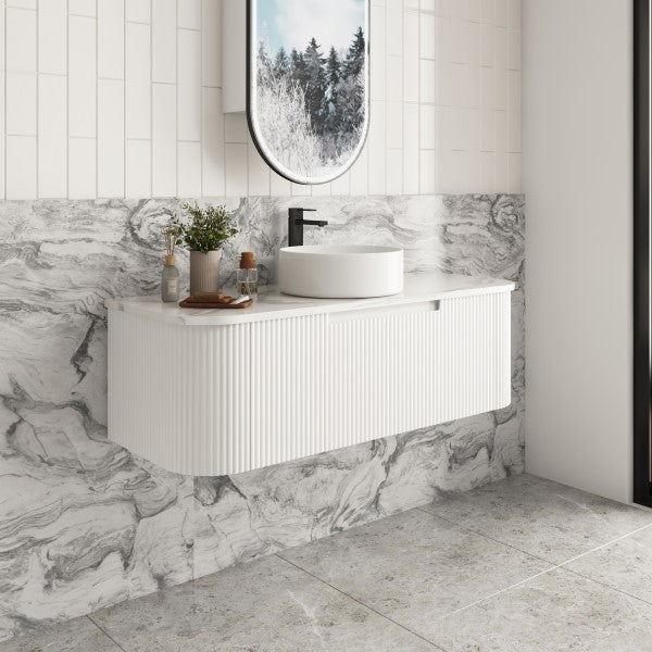 Aulic Savio 1200mm Vanity Unit with Flat Stone Top (various options)