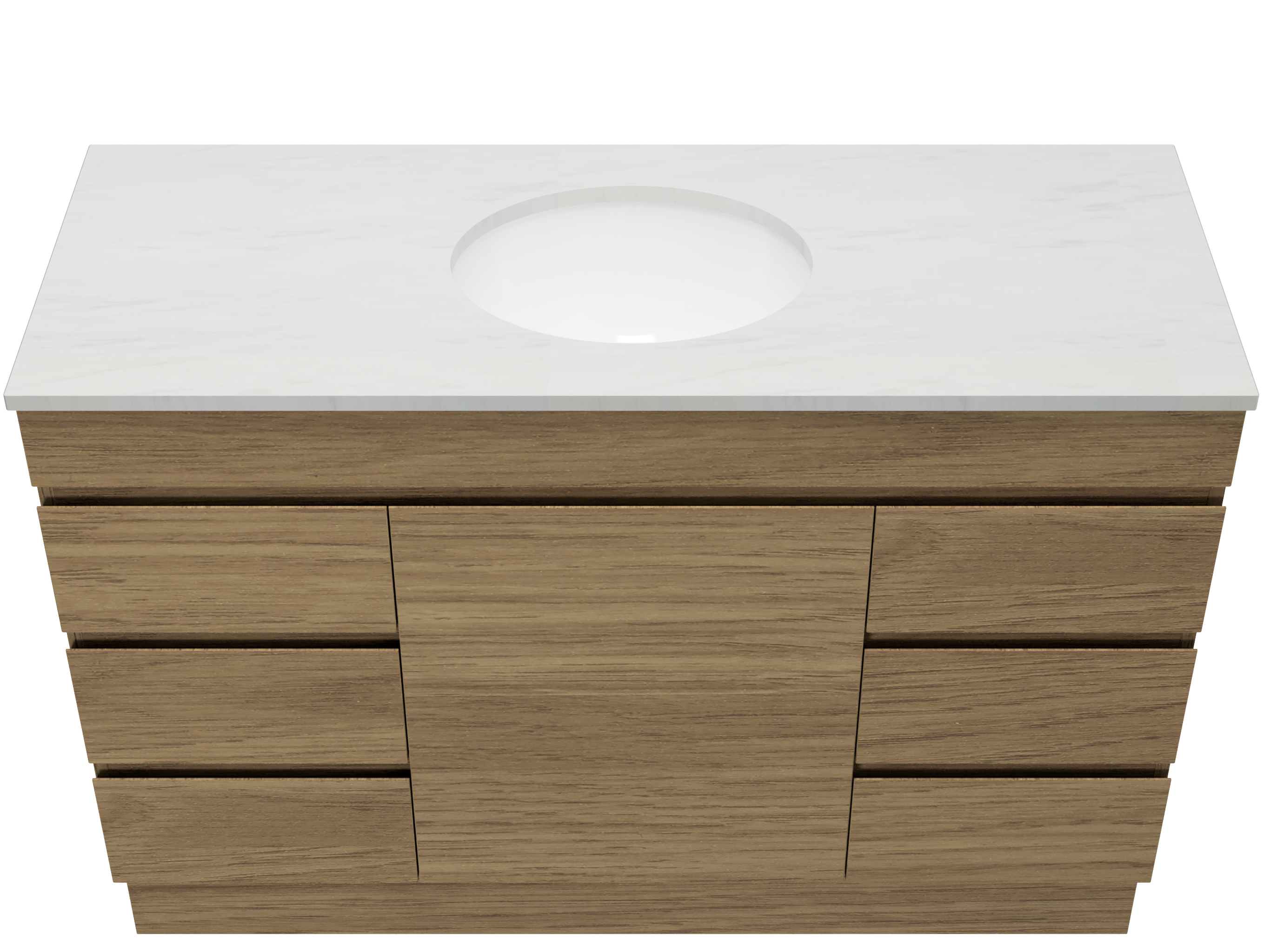 Bargo 1200mm Floorstanding Vanity Centre Undercounter Basin SilkSurface Top
