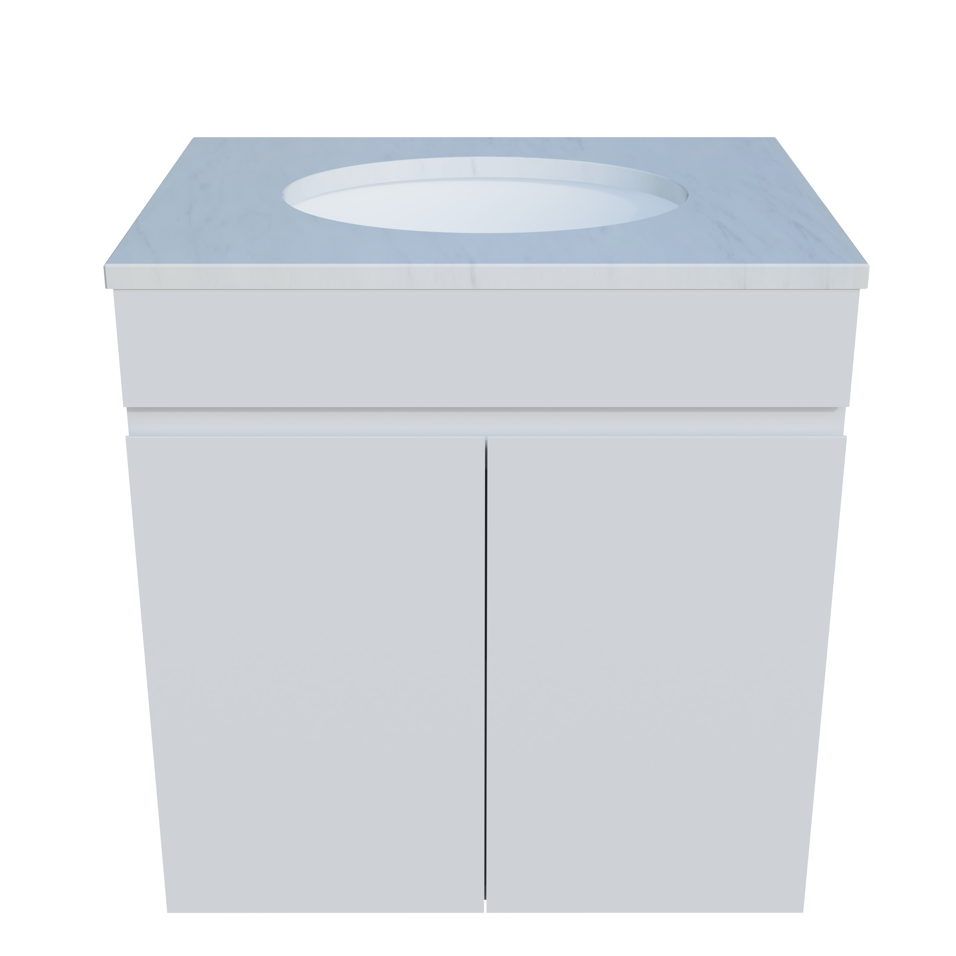 Bargo Vanity 600mm Centre WG Basin SilkSurface UC Top Wall hung