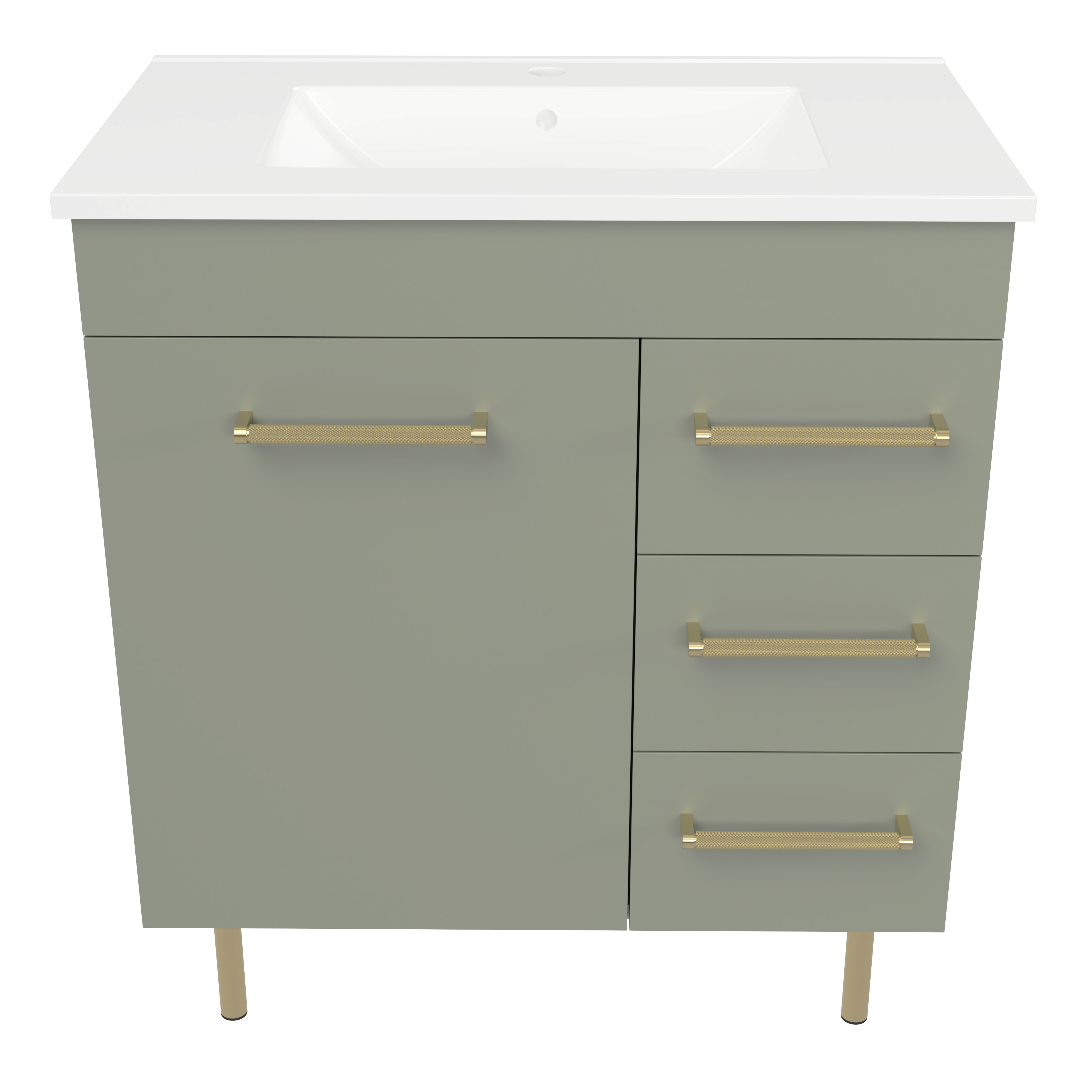 Bargo Vanity 750mm Centre Bowl Alpha Top On Legs