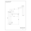 Bella Vista Mica Tall Basin Mixer Straight Spout - Matte Black