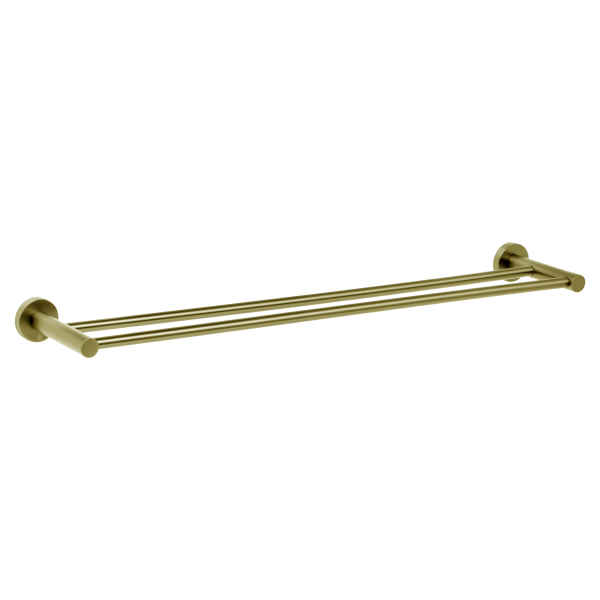 Johnson Suisse Venezia Double Towel Rail 600mm - Brushed Brass