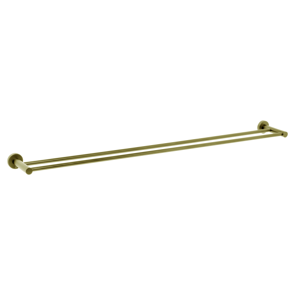 Johnson Suisse Venezia Double Towel Rail 900mm - Brushed Brass