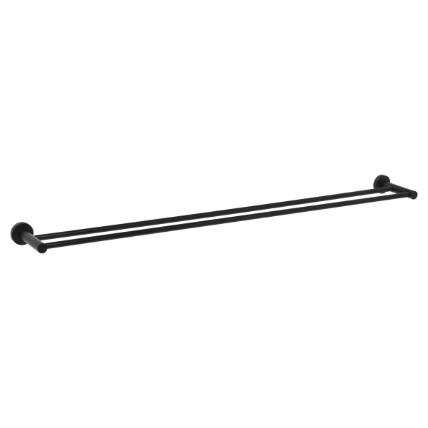 Johnson Suisse Venezia Double Towel Rail 900mm - Matte Black