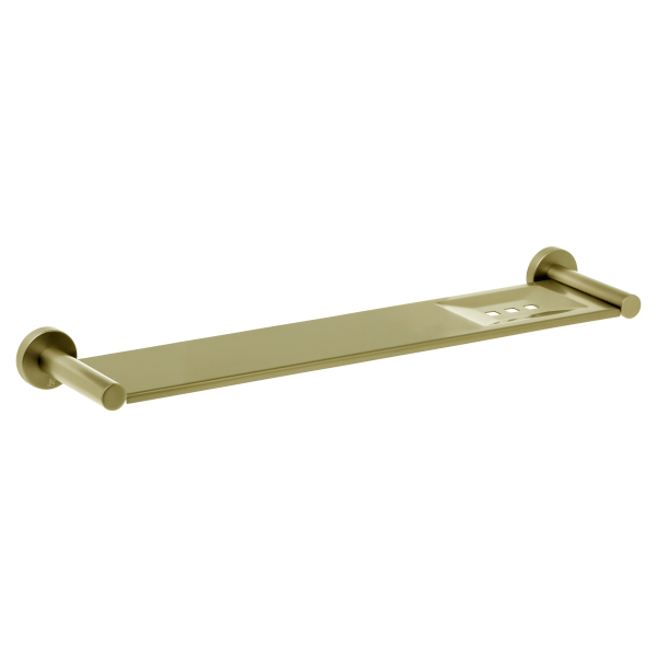 Johnson Suisse Venezia Metal Shelf 450mm -  Brushed Brass