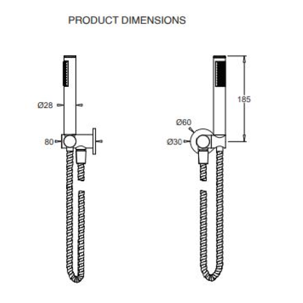 Johnson Suisse Venezia Hand Shower - Brushed Nickel