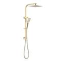 Bella Vista Cresta Square Dual Shower Rail - French Gold