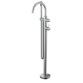Bella Vista Mica Floorstanding Bath Spout with Mixer and Handshower - Brushed Nickel