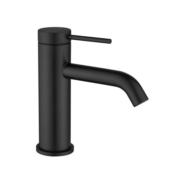 Bella Vista Mica Basin Mixer Curved Spout - Matte Black