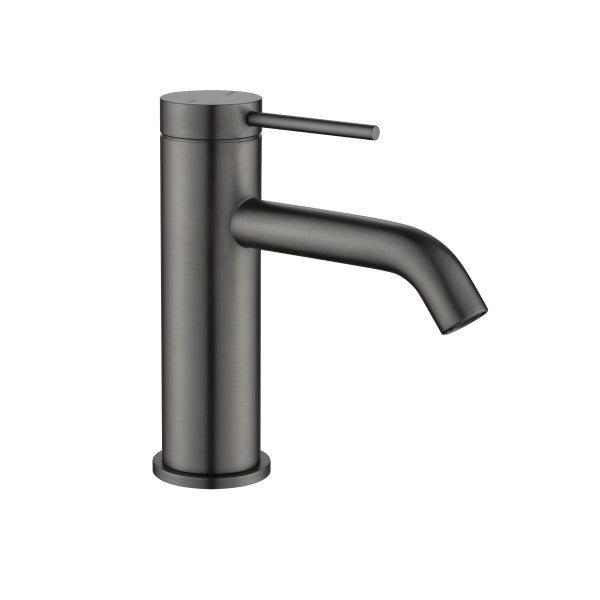Bella Vista Mica Basin Mixer Curved Spout - Gunmetal
