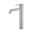 Bella Vista Mica Tall Basin Mixer Curved Spout - Brushed Nickel