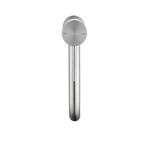 Bella Vista Mica Tall Basin Mixer Curved Spout - Brushed Nickel