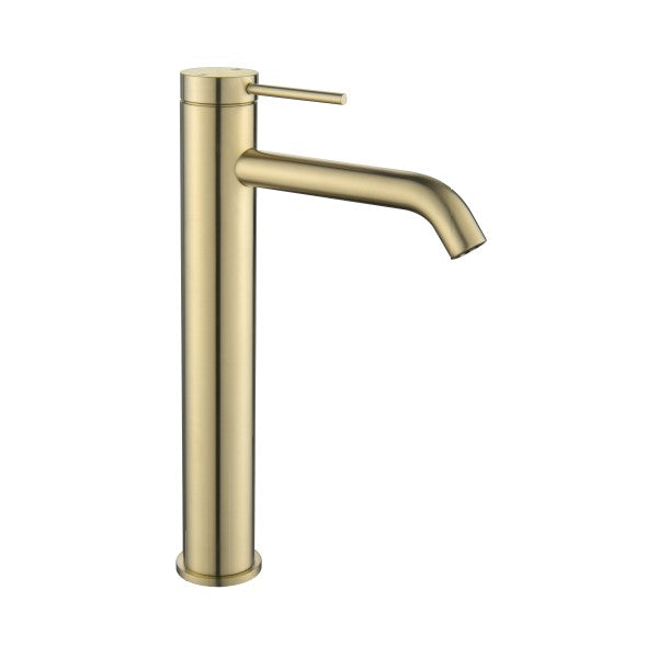 Bella Vista Mica Tall Basin Mixer Curved Spout - French Gold