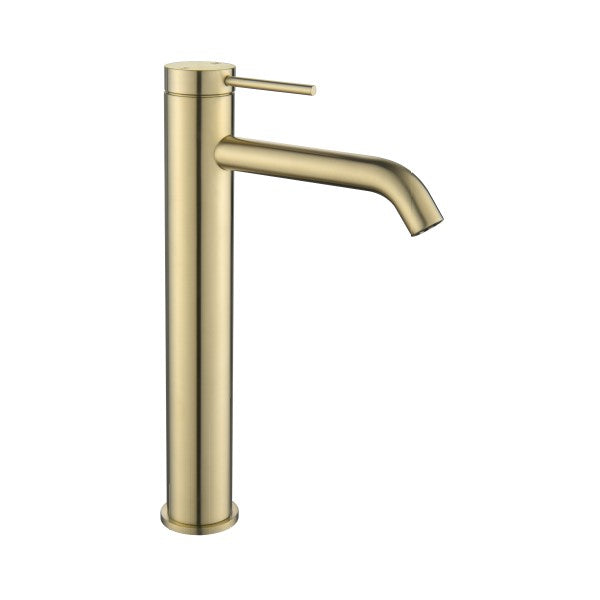 Bella Vista Mica Tall Basin Mixer Curved Spout - French Gold