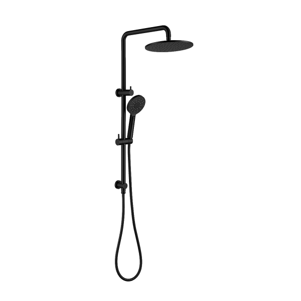 Bella Vista Mica Dual Shower Rail - Matte Black
