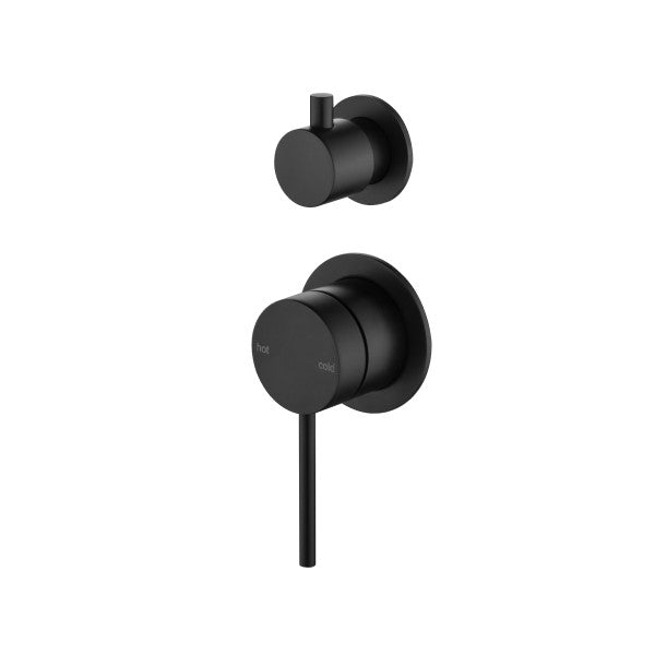 Bella Vista Mica Shower Mixer with Diverter - Matte Black  (Separate Backplate)