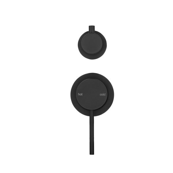 Bella Vista Mica Shower Mixer with Diverter - Matte Black  (Separate Backplate)
