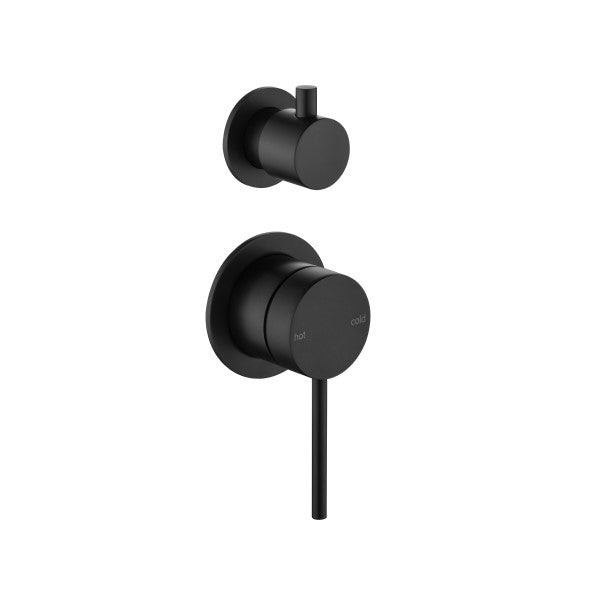 Bella Vista Mica Shower Mixer with Diverter - Matte Black  (Separate Backplate)