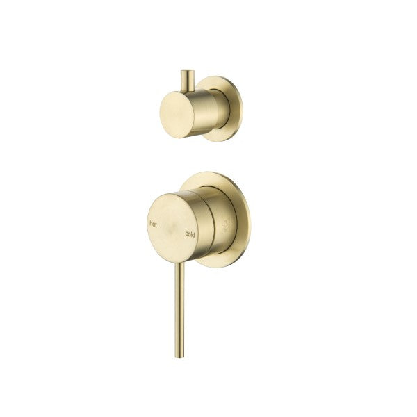 Bella Vista Mica Shower Mixer with Diverter - French Gold (Separate Backplate)