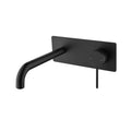 Bella Vista Mica Wall 180mm Basin / Bath Mixer Curved Spout - Matte Black