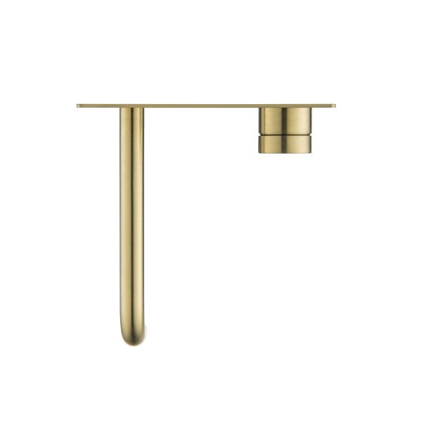 Bella Vista Mica Wall 180mm Basin / Bath Mixer Curved Spout - French Gold