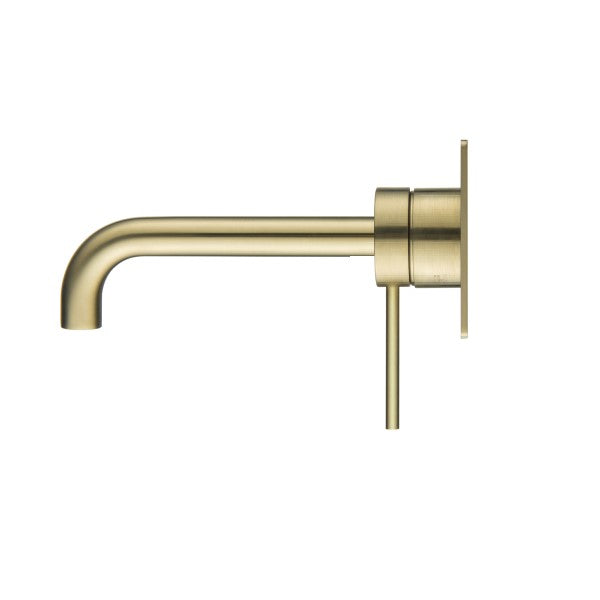 Bella Vista Mica Wall 180mm Basin / Bath Mixer Curved Spout - French Gold