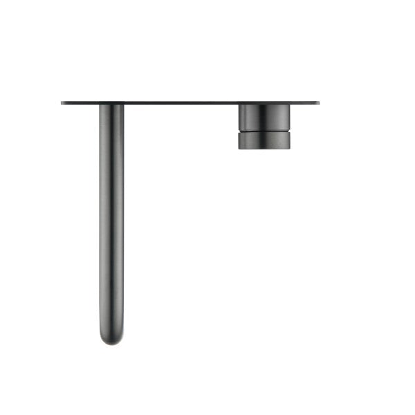 Bella Vista Mica Wall 180mm Basin / Bath Mixer Curved Spout - Gunmetal