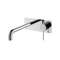 Bella Vista Mica Wall 180mm Basin / Bath Mixer Curved Spout - Chrome