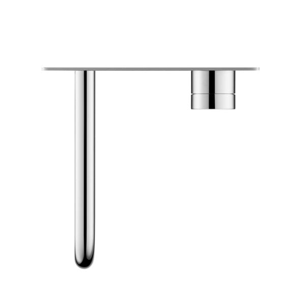 Bella Vista Mica Wall 180mm Basin / Bath Mixer Curved Spout - Chrome