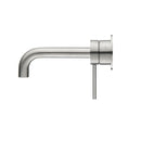 Bella Vista Mica Wall 180mm Basin / Bath Mixer Curved Spout - Brushed Nickel (Separate Backplate)