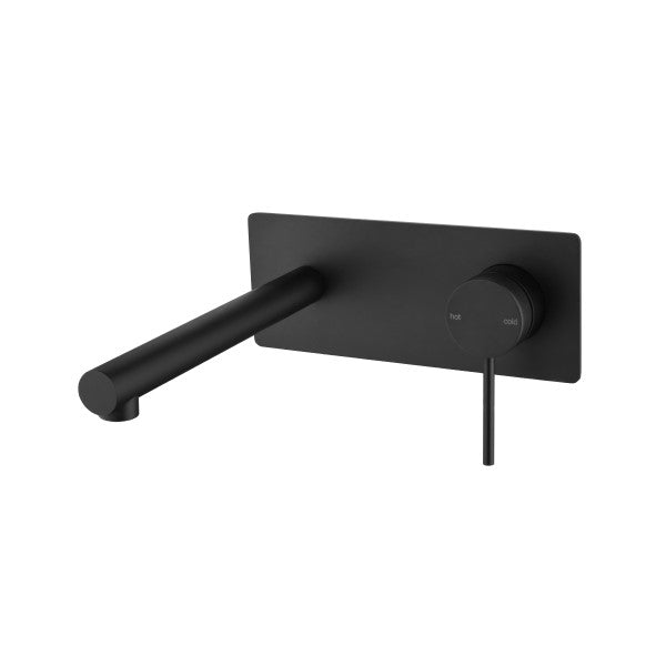 Bella Vista Mica Wall 180mm Basin / Bath Mixer Straight Spout - Matte Black