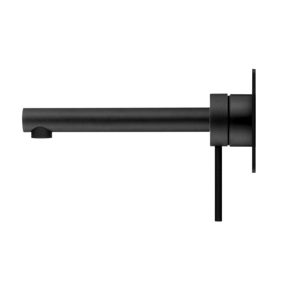 Bella Vista Mica Wall 180mm Basin / Bath Mixer Straight Spout - Matte Black