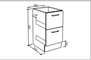 Modular Laundry 450mm Base Cabinet - 2 Drawers