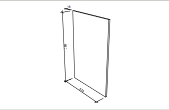 Modular Laundry Base End Panel 16mm