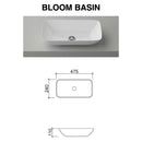 Bargo 1200mm Vanity Above Counter Centre Basin SilkSurface Top On Legs