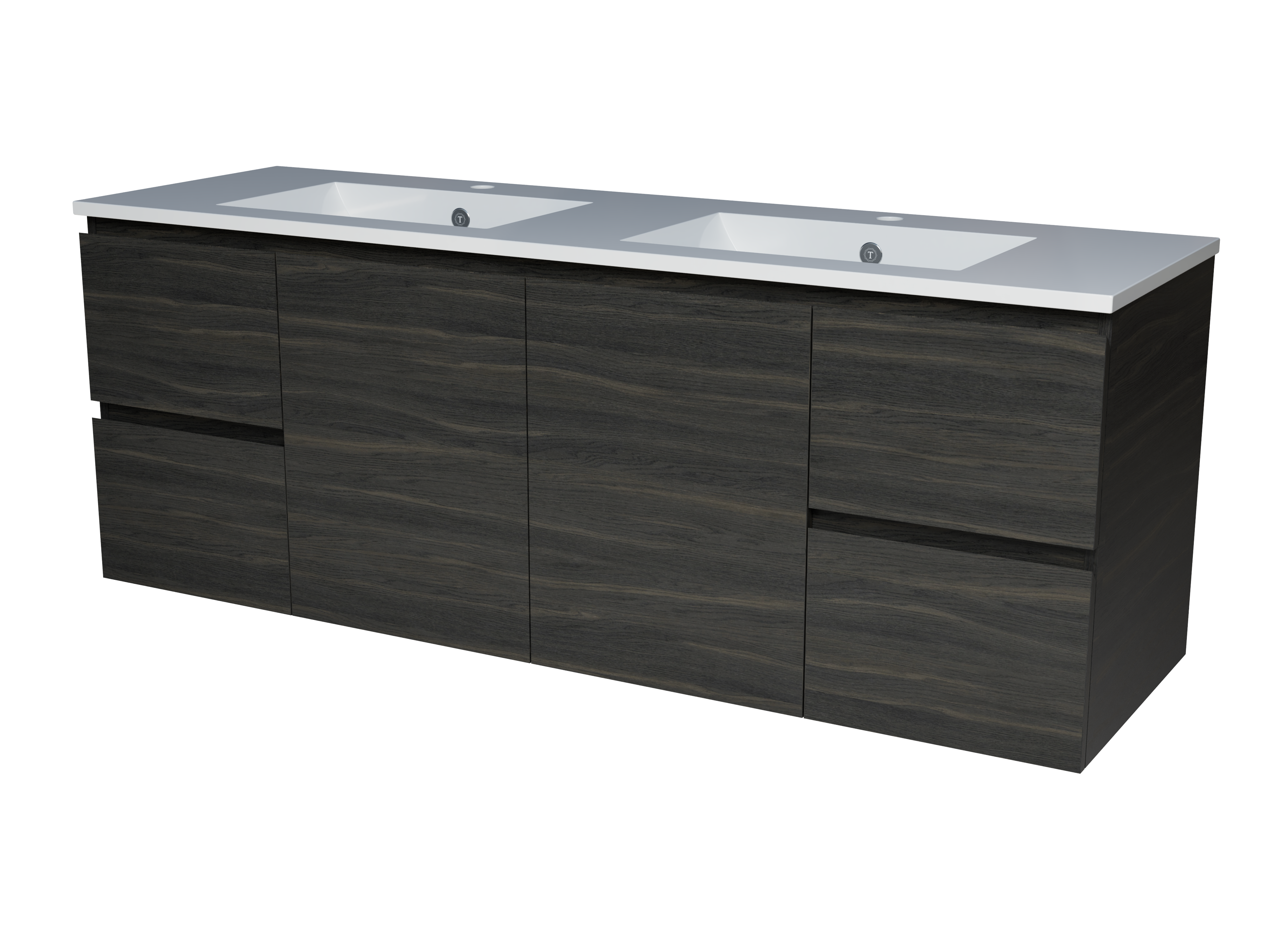 Carlo Vanity 1500mm Double Bowl Alpha Top Wall Hung