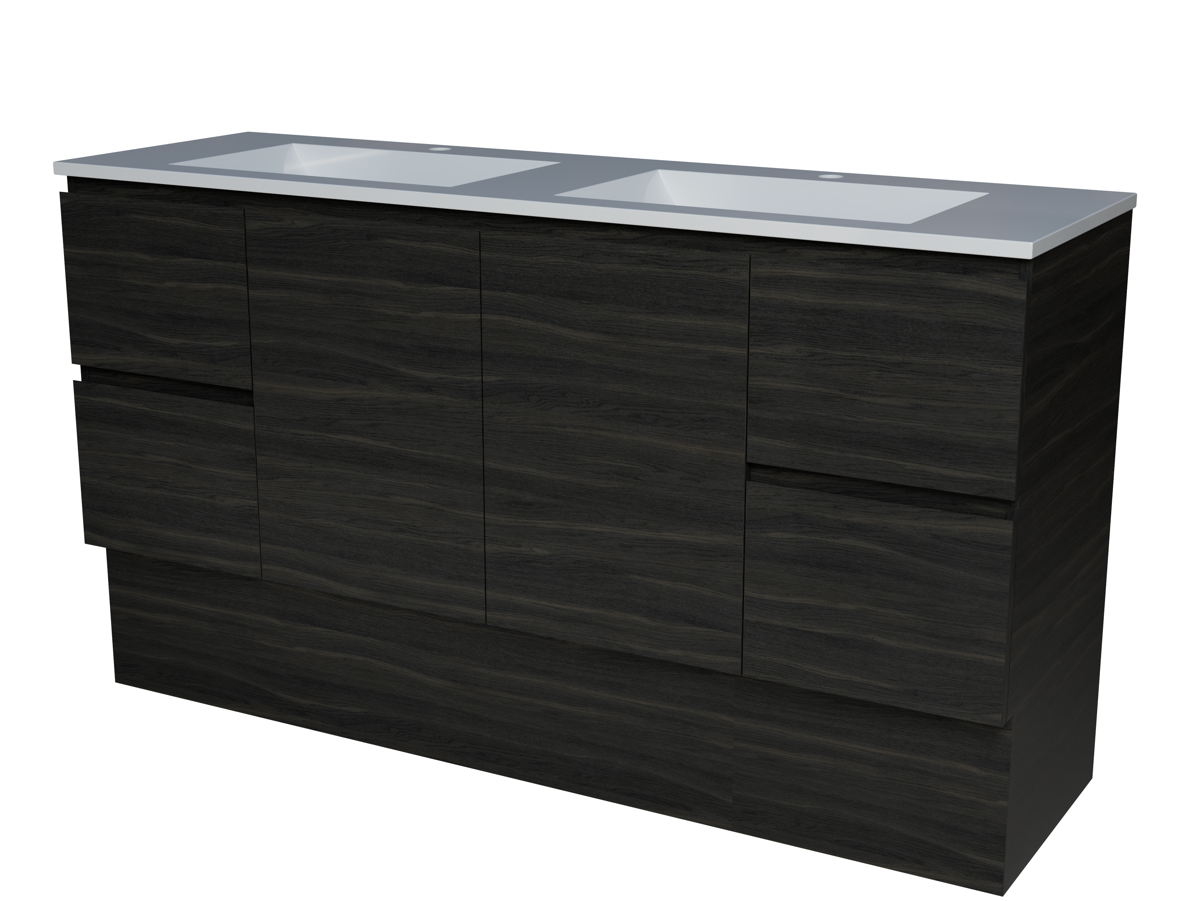 Carlo Vanity 1500mm Double Bowl Regal Top Floor standing