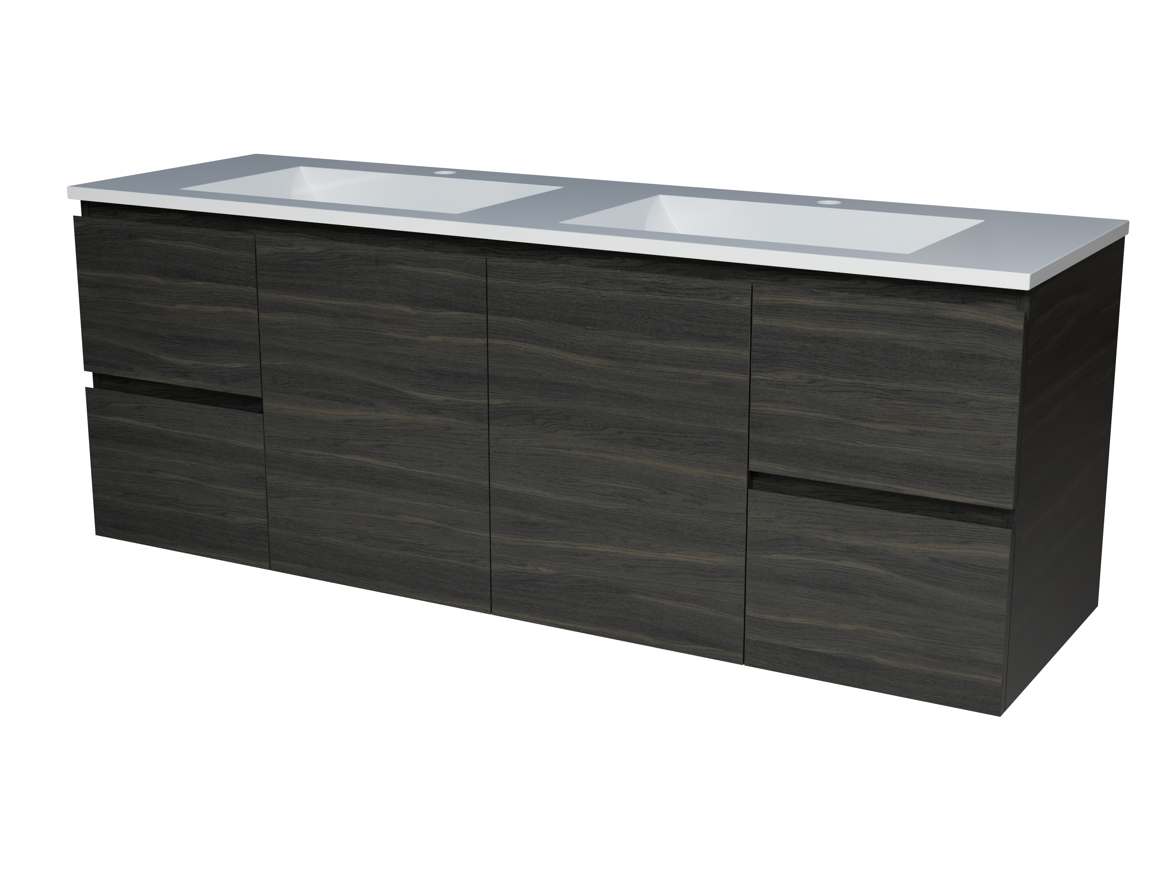 Carlo Vanity 1500mm Double Bowl Regal Top Wall Hung
